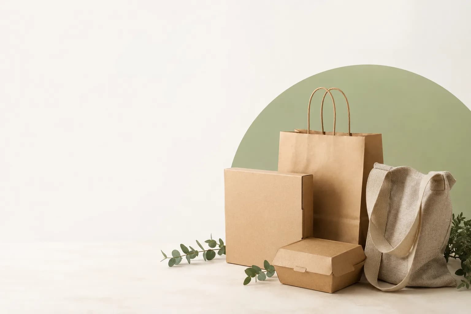 empaques ecológicos personalizados — cajas kraft certificadas FSC apiladas en Colprinter