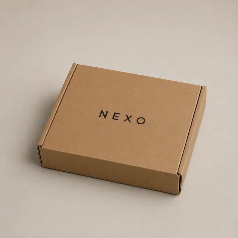 caja microcorrugada reverso café personalizada — empaque resistente con marca impresa en Colprinter