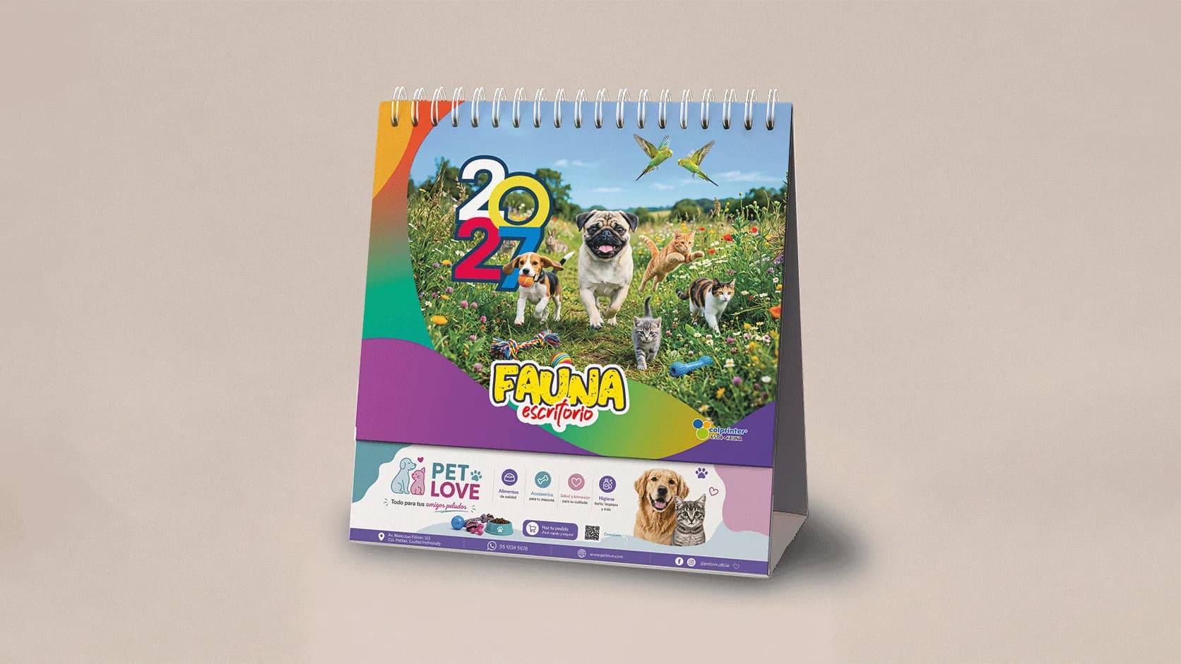 calendario de escritorio fauna